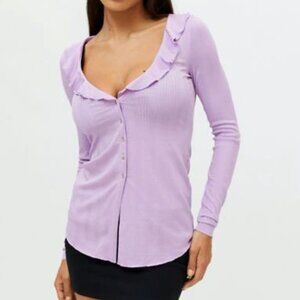 UO Maureen Slim Longline Cardigan